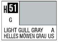 AQUEOUS HOBBY COLOR - H51 GLOSS LIGHT GULL GRAY (US NAVY AIRCRAFT) 1