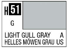 GSI Creos AQUEOUS HOBBY COLOR - H51 GLOSS LIGHT GULL GRAY (US NAVY AIRCRAFT)