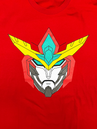 (M) Bang Brave Face Logo Long T-Shirt Red 4