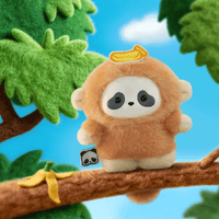 Panda Roll The Zoo In Hands Series Plush Keychain 4