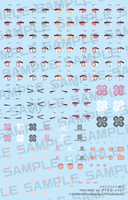 MEGAMI DEVICE M.S.G PUNI☆MOFU LONG EYE DECAL SET 1