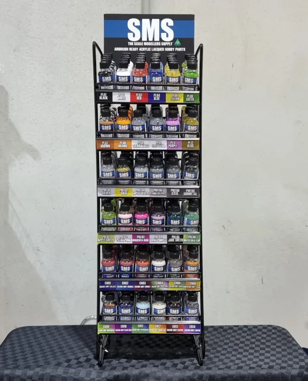 The Scale Modellers Supply (SMS) Premium Acrylic Lacquer MINI RETAIL DISPLAY (STAND ONLY) - Display Cases & Storage