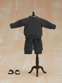 Nendoroid Doll Outfit Set: Sweatshirt and Sweatpants (Black) 1
