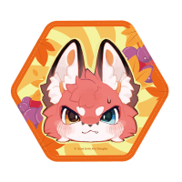 FLUFFY LAND Pinback Button Angry(re-run) 1