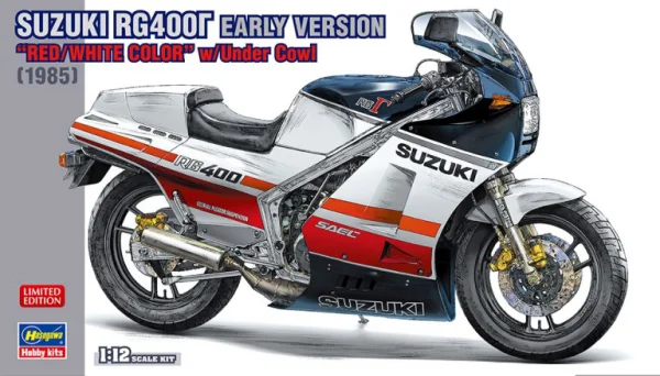 Hasegawa 1/12 SUZUKI RG400Γ EARLY VERSION "RED/WHITE COLOR" w/Under Cowl - Scale Kits