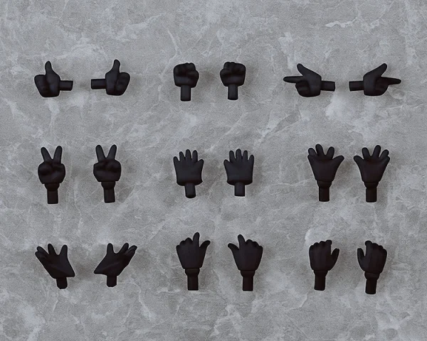 GOOD SMILE COMPANY Nendoroid Doll: Hand Parts Set Gloves Ver. (Black) - Figure Accessories