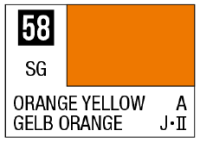 Mr Color Spray - S58 Orange Yellow (Semi-Gloss/Aircraft) 1