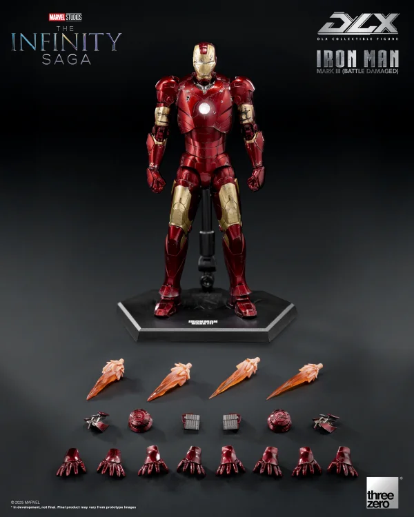 threezero Marvel Studios: The Infinity Saga DLX Iron Man Mark 3 (Battle Damaged) - Marvel