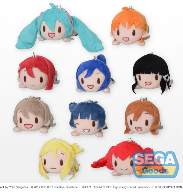 SEGA Fuwapuchi NESOBERI (Lay-Down) "Love Live! Sunshine!! x Hatsune Miku" Plush (Petit) - Hatsune Miku