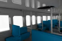 PLUM PMOA Semi-cross seat interior set A (blue) - Mobile Suit Gundam - photo 6