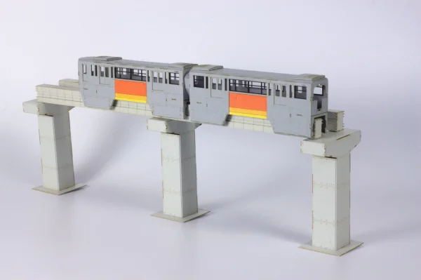 PLUM PMOA 1/150 Scale  Tama Intercity Monorail Series 1000 Paper kit（2cars） - Scale Kits