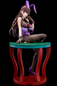 Elfine Phillet wearing flower’s purple bunny costume with Nip Slip Gimmick System 13