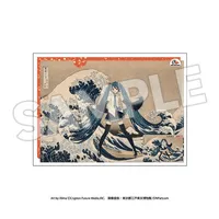 Presence CO., LTD. Katsushika Hokusai x Hatsune Miku A4 Clear File (2 Pieces) + Card (1 Piece) Set - Hatsune Miku - photo 2