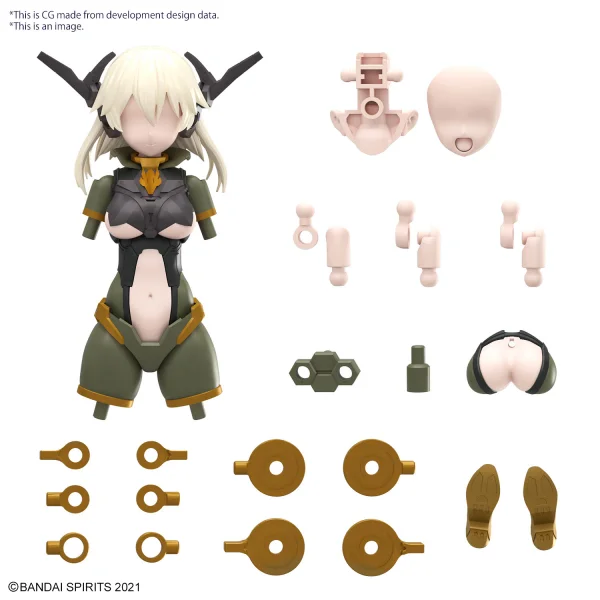 BANDAI HOBBY 30MS OPTION PARTS SET 13 (TACTICAL COSTUME) [COLOR B] - 30 Minutes Sisters (30MS)