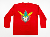(M) Bang Brave Face Logo Long T-Shirt Red 1
