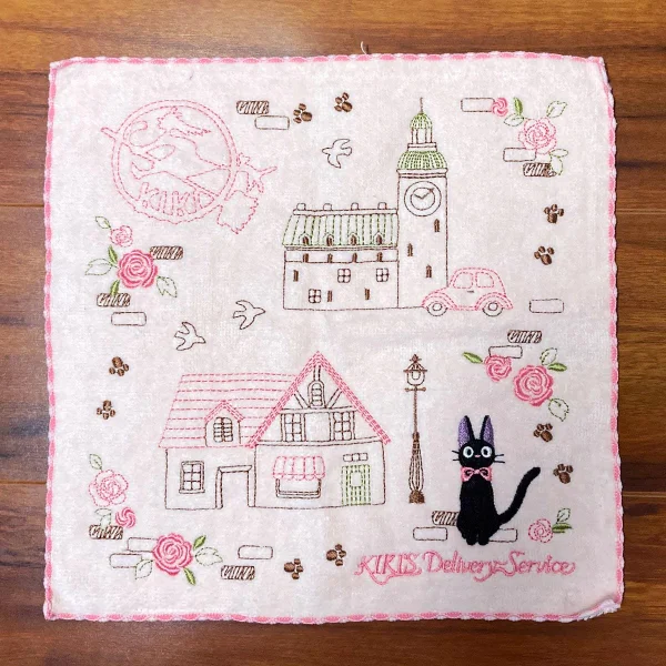 Marushin Jiji Pink Avenue Mini Towel - Kiki's Delivery Service