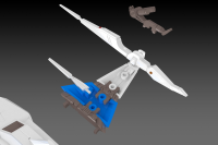 [PP163] SILVER HAWK 3F-1B SPACE FIGHTER 2P COLOR 8