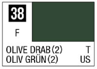 Mr. Color 38 - Olive Drab 2 (Flat/Tank) 1
