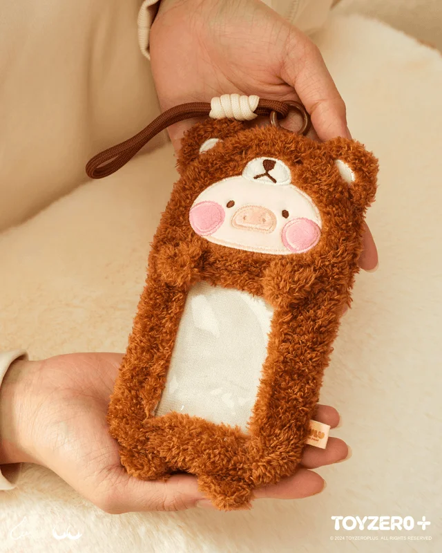 TOYZEROPLUS LuLu the Piggy Costume Series - Photocard Holder Keyring (Bear) - LuLu The Piggy