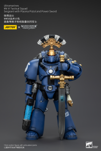 Ultramarines MK VI Tactical Squad Sergeant with Plasma Pistol and Power Sword 1