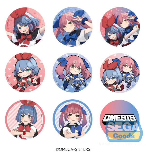 SEGA Omega Sisters Button Badge (EX) - Omega Sisters