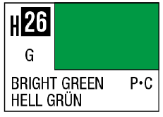 AQUEOUS HOBBY COLOR - H26 GLOSS BRIGHT GREEN (PRIMARY)