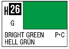 GSI Creos AQUEOUS HOBBY COLOR - H26 GLOSS BRIGHT GREEN (PRIMARY)
