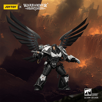 Raven Guard Corvus Corax, Primarch of the XIX Legion with artificer-crafted lightning talons, archaeotech pistols, and whip 13