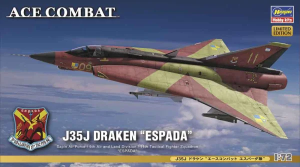 1/72  J35J DRAKEN "ACE COMBAT ESPADA"