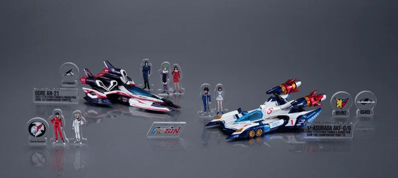 MegaHouse Cyber Formula Collection Heritage Edition Future GPX Cyber Formula SIN νAsurada AKF-0/G spiral boost mode & OGRE AN-21 super Aero boost mode set【with gift】 - FUTURE GPX CYBER FORMULA