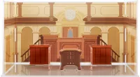GOOD SMILE COMPANY Ace Attorney Acrylic Diorama Background Courtroom - The Great Ace Attorney - photo 2