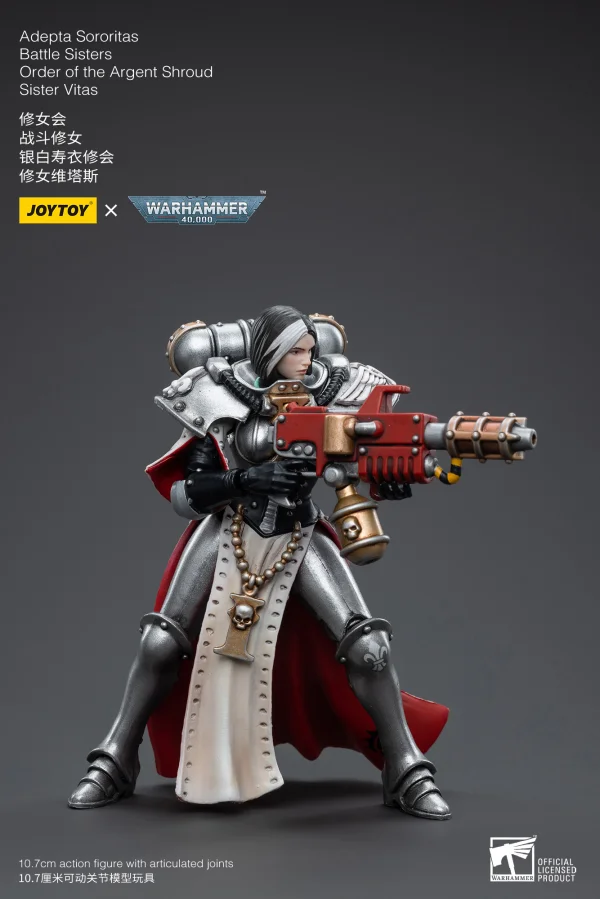 JOYTOY Warhammer 40K-Adepta Sororitas Battle Sisters Order of the Argent Shroud Sister Vitas - Warhammer 40K