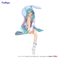 Hatsune Miku Noodle Stopper Figure -Rabbit Ear Hood Pajama Blue Color ver.- 2