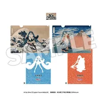 Presence CO., LTD. Katsushika Hokusai x Hatsune Miku A4 Clear File (2 Pieces) + Card (1 Piece) Set - Hatsune Miku - photo 1