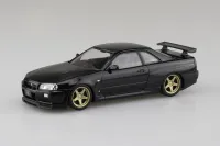Aoshima NISSAN R34 SKYLINE GT-R CUSTOM WHEEL(BLACK PEARL) - Scale Kits - photo 1