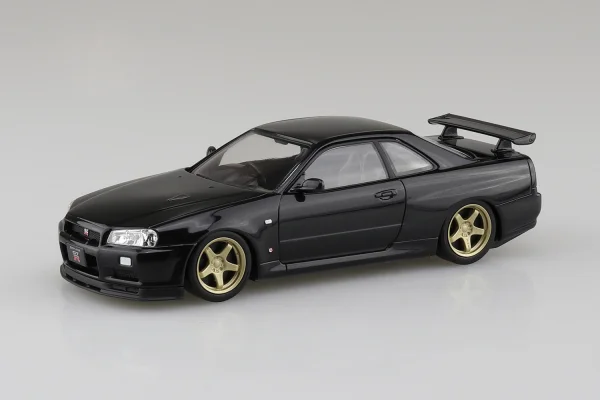 Aoshima NISSAN R34 SKYLINE GT-R CUSTOM WHEEL(BLACK PEARL) - Scale Kits