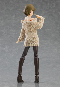 figma Styles Off-the-Shoulder Sweater Dress (Gray) 5
