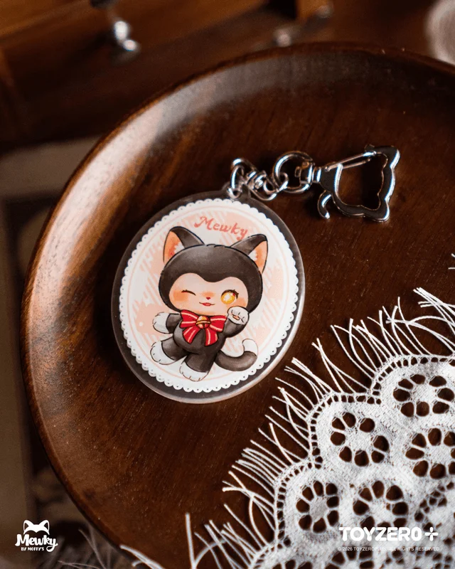 TOYZEROPLUS Moffy's - Mewky Epoxy Keychain (Black Cat) - Mewky