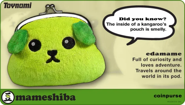Toynami Mameshiba Coin Purse - Edamame - Mameshiba