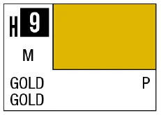 GSI Creos AQUEOUS HOBBY COLOR - H9 METALLIC GLOSS GOLD (PRIMARY)