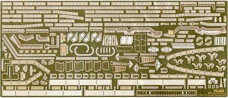 Fujimi [TOKU-48 EX-101] 1/700 Photo-Etched Parts for IJN Aircraft Carrier Kaga (w/Ship Name Plate) - Kit Accessories