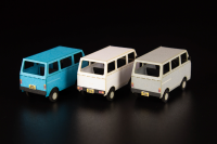 1/80 Scale Paper kit Town Corner Accessory Series kei van(white/blue/silver) 5