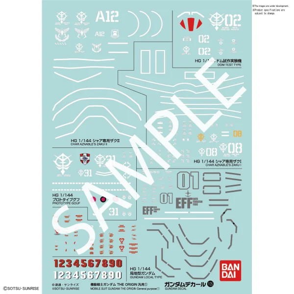 Gundam Decal 105 - Mobile Suit Gundam The Origin