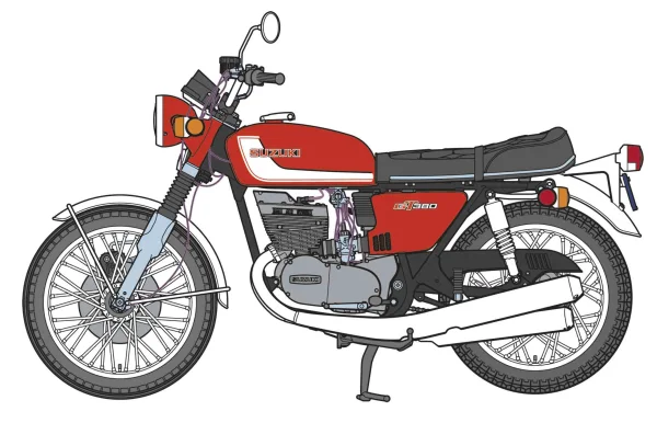 1/12  SUZUKI GT380 B "RED COLOR"
