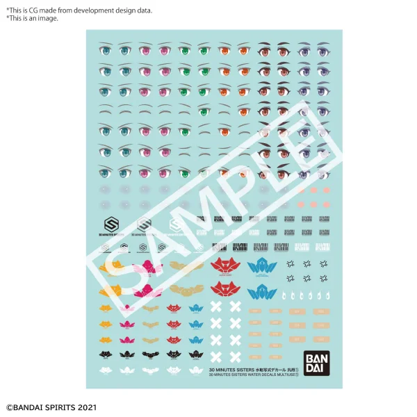 BANDAI HOBBY 30 MINUTES SISTERS WATER DECALS MULTIUSE 1 - 30 Minutes Sisters (30MS)