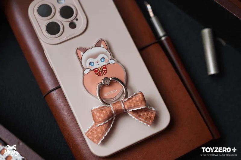 TOYZEROPLUS Moffy's - Mewky Phone Ring Holder - Siamese Cat - Mewky