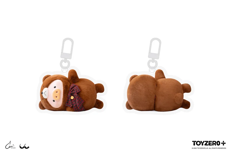 TOYZEROPLUS LuLu the Piggy Teddy LuLu - Acrylic Keychain (Feed me ver.) - LuLu The Piggy