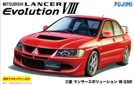 Fujimi [ID-180] 1/24 Mitsubishi Lancer Evolution VIII GSR w/Window Frame Masking - Scale Kits