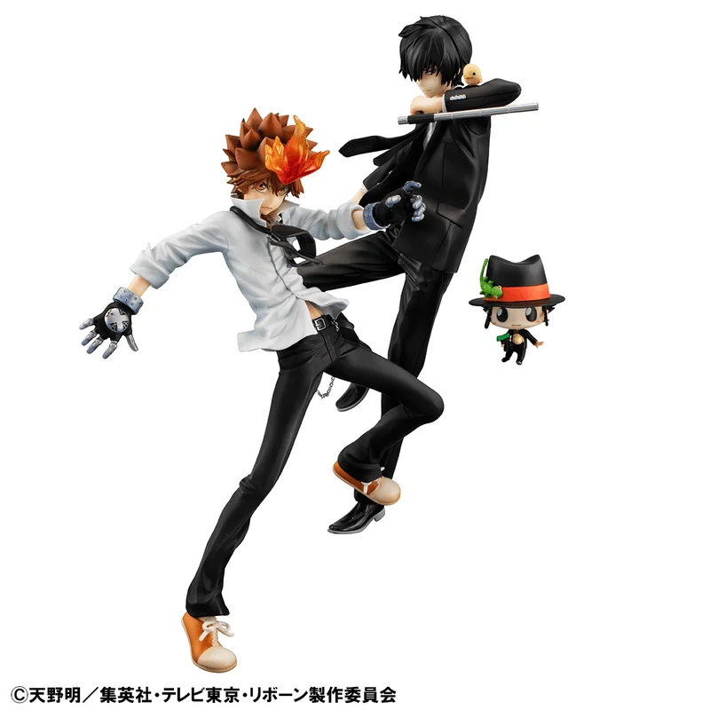 MegaHouse G.E.M. Series Katekyo Hitman Reborn! Tsunayoshi Sawada & Kyoya Hibari & Reborn set (Repeat) - Katekyo Hitman Reborn!