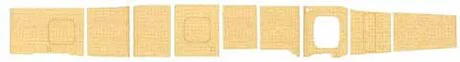 Fujimi [1/350-No4 EX-102] 1/350 Wood Deck Seal for IJN Aircraft Carrier Shokaku (w/Ship Name Plate) - Kit Accessories